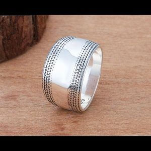 925 Sterling Silver Stamped Celtic Knot Ring